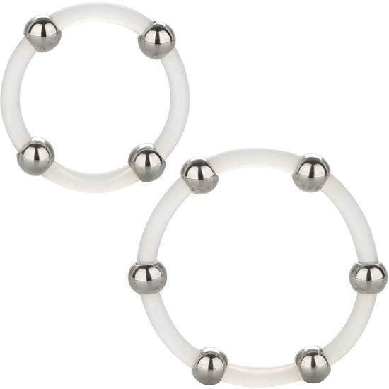 Set di anelli in silicone con perline in acciaio calex-0