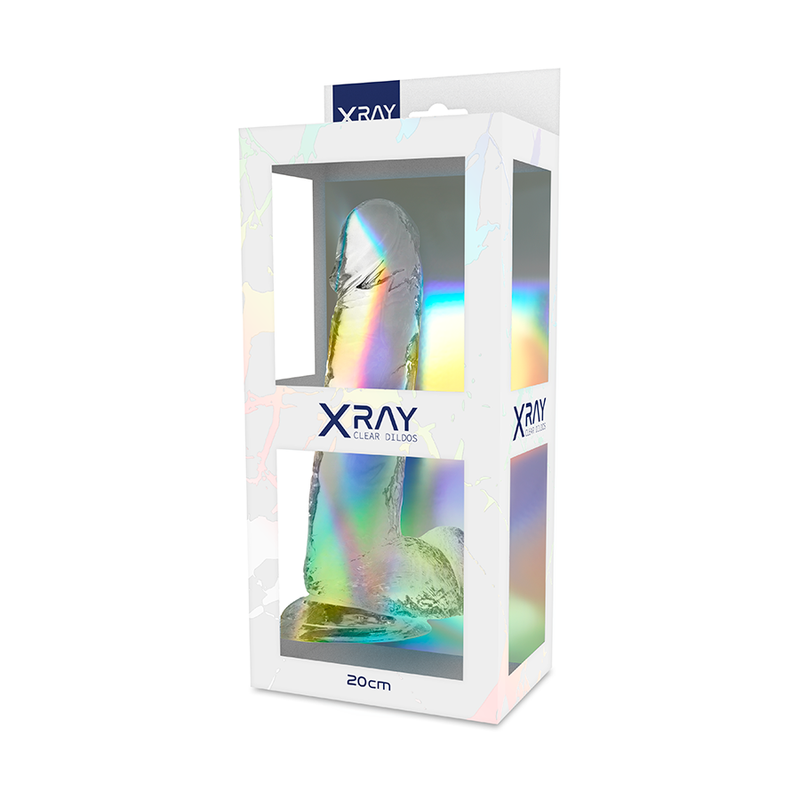 Xray clear dildo realista transparente 20cm x 4.5cm-6