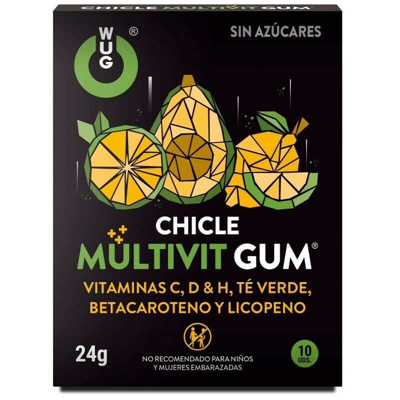 Wug gum multivit vitamin c, h, d, beta-carotene, lycopene and green tea 10 units-1