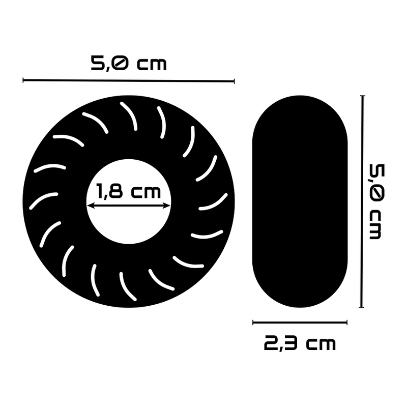Anello super flessibile resistente alimentazione 5cm pr08 nero-2