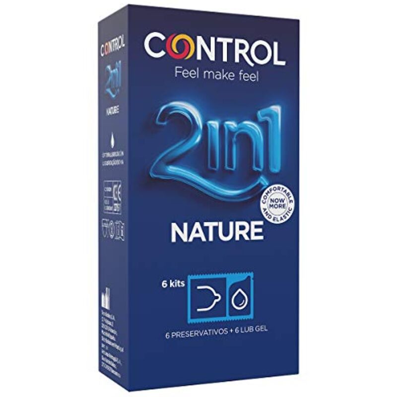 Control duo natura 2-1 preservativo + gel 6 uds-0