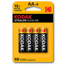 Batteria alcalina kodak xtralife aa lr6 blister * 4-0