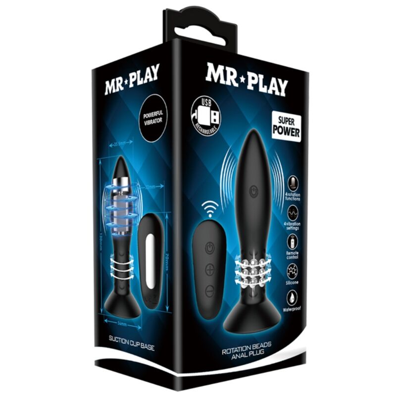 Pretty love mr play plug con bolas rotadoras 13 cm