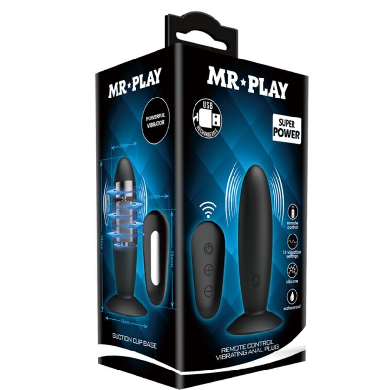 Pretty love mr play plug anal con vibracion 11 cm