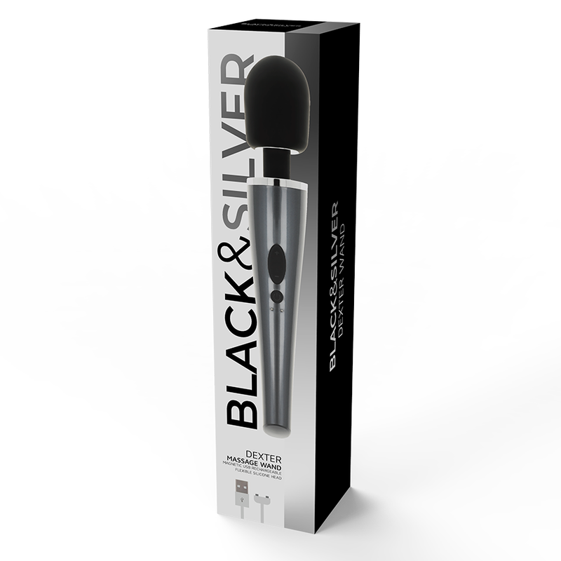 Black&silver dexter massage wand-3