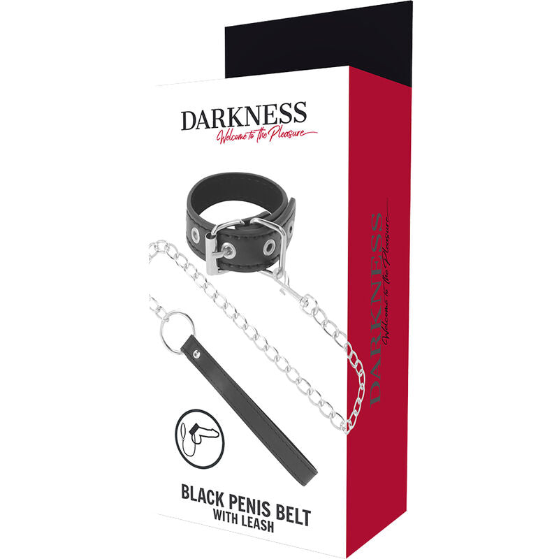 Darkness penis ring with strap-5