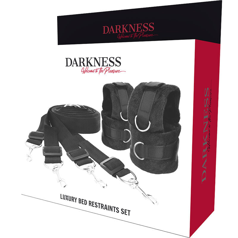 Darkness interlace over and under bed restraint set-7