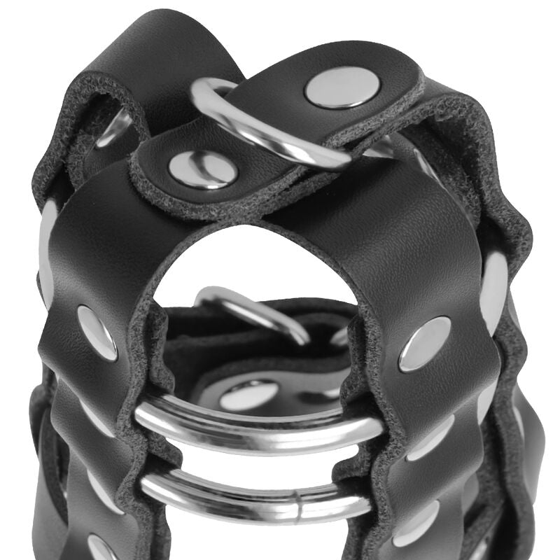 Darkness leather chastity cage-2