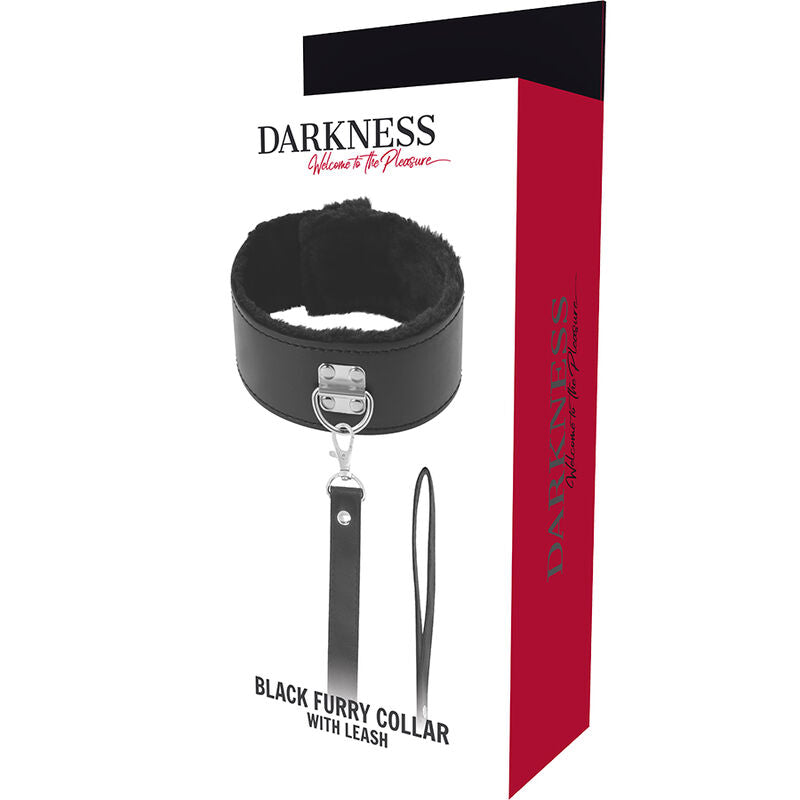 Darkness collar with leash titanium-5
