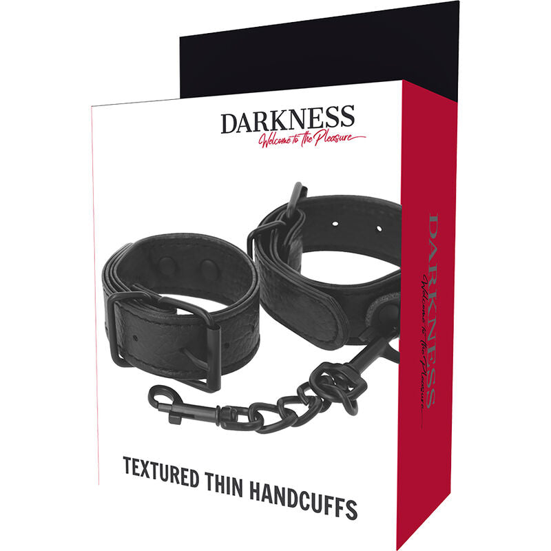Darkness textured thin handcuffs-4
