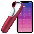 Satisfyer dual love vibrador y succionador con aire pulsado rojo-0