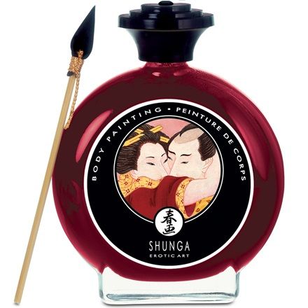 Shunga body painting sparkling strawberry wine-0