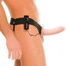 Fetish hollow vibrator harness per lui e lei naturale 14cm-0