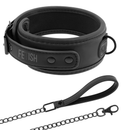 Fetish submissive collar con cadena con forro de nopreno-1