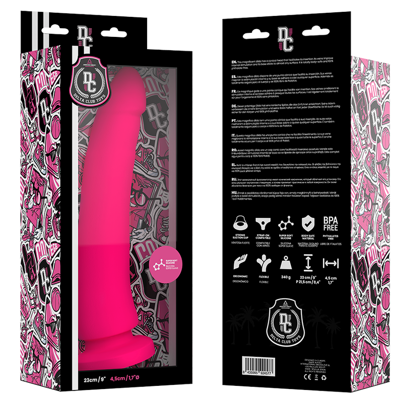 Delta club toys dildo rosa silicona medica 23 x 4.5 cm-4