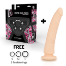 Delta club toys imbracatura + dong flesh silicone 17 x 3 cm-1