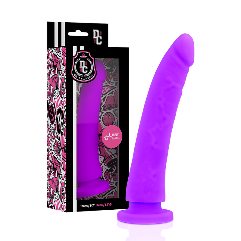 Delta club toys imbracatura + dong silicone viola 17 x 3 cm-2