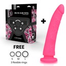 Delta club toys imbracatura + dong silicone rosa 23 x 4,5 cm-1