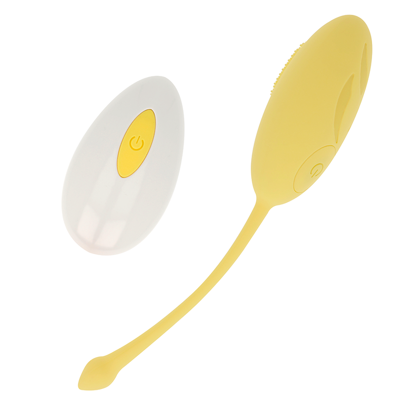 Oh mama huevo vibrador texturado 10 modos - amarillo-0