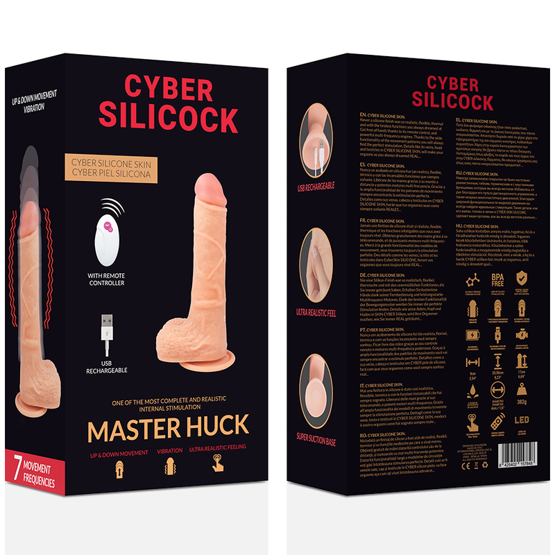 Cyber silicock realistico control remoto master huck-6