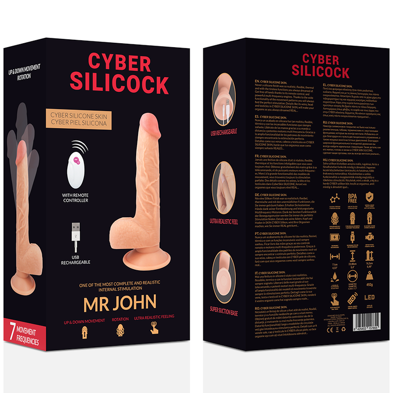 Cyber silicock realistico control remoto mr john-6