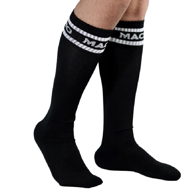 Macho calcetines largos talla unica negro-0