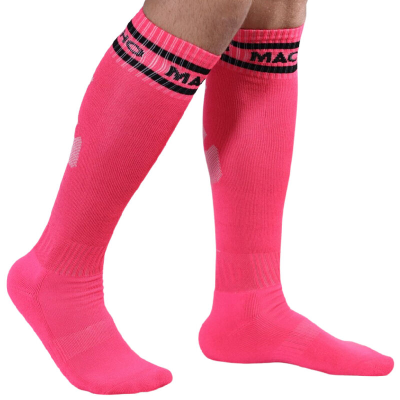 Macho calcetines largos talla unica rosa-0