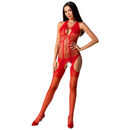 Passion woman bs079 bodystocking - rojo talla unica-0