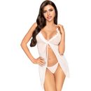 Penthouse babydoll dopo il tramonto - bianco l / xl-0