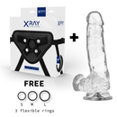 Xray arnés + dildo realista transparente 18.5cm x 3.8cm-1
