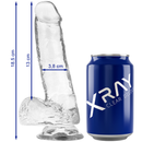 Xray arnés + dildo realista transparente 18.5cm x 3.8cm-5