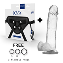 Xray arnés + dildo realista transparente 22cm x 4.6cm-1
