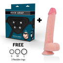 Rockarmy arnés + liquid silicone dildo premium kingcobra 24cm-1