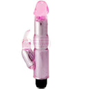 Vibrador c/estimulador rosa regulable-0
