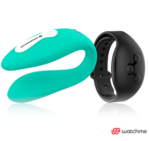 Vibratore telecomandato Wearwatch dual pleasure wireless technology watchme acquamarina e nero