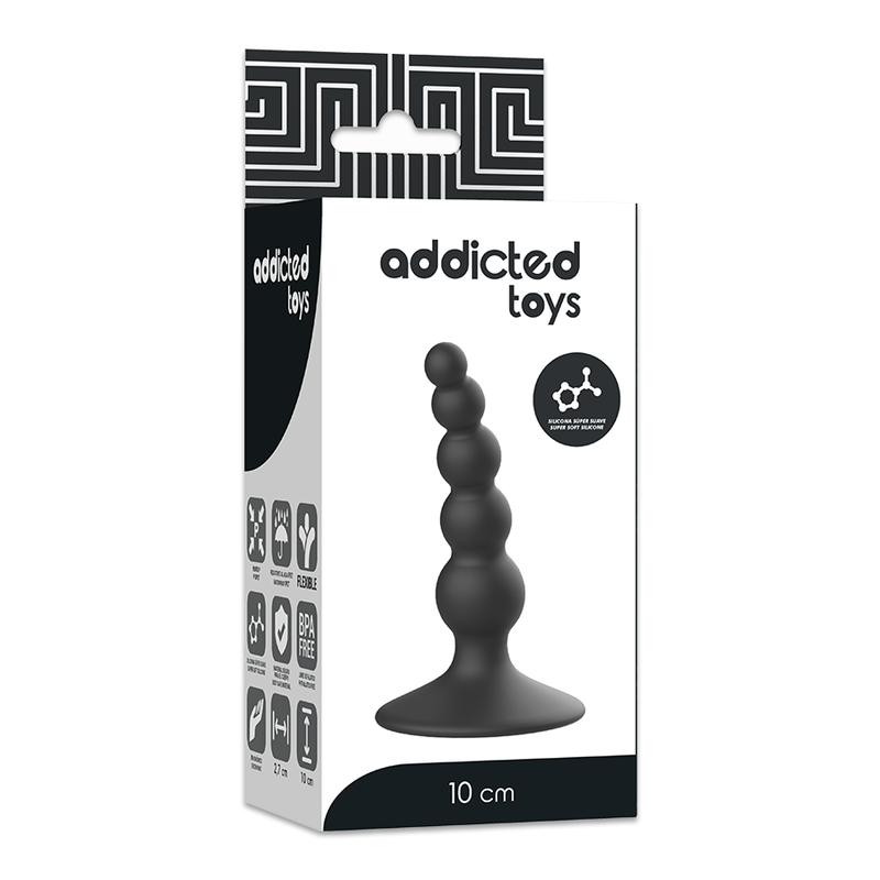 Addicted toys anal sexual plug 10cm nero-1