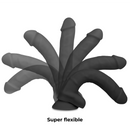 Imbracatura cock miller + cocksil densita'' silicone articolabile nero 13 cm-4