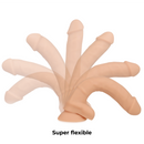Imbracatura cock miller + cocksil articolabile densità silicone 18 cm-4