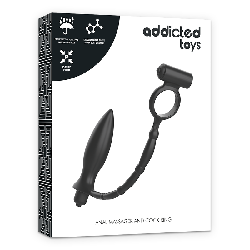 Plug anale di giocattoli didattici con anello vibrante-3