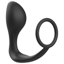 Plug anale di giocattoli addicted con anello in silicone nero-0