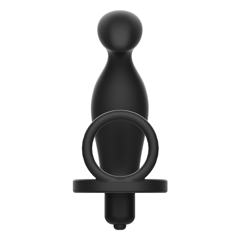 Plug anale di giocattoli addicted con anello in silicone nero-3
