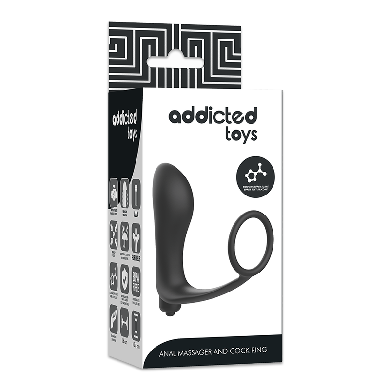 Plug anale vibrante di giocattoli didattici con anello del pene-4