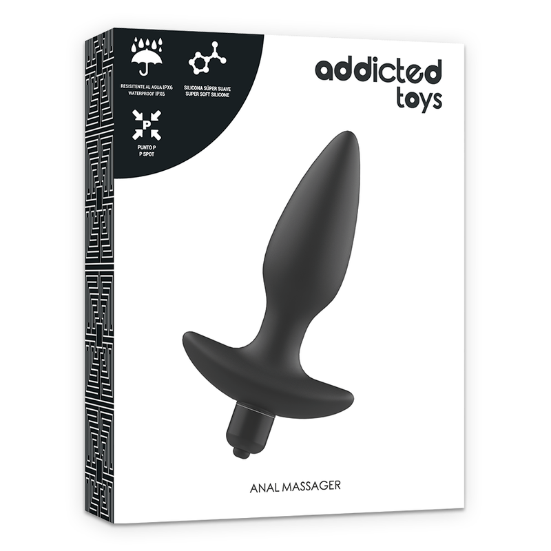 Addicted toys massaggiatore plug anale con vibrazione nero-4