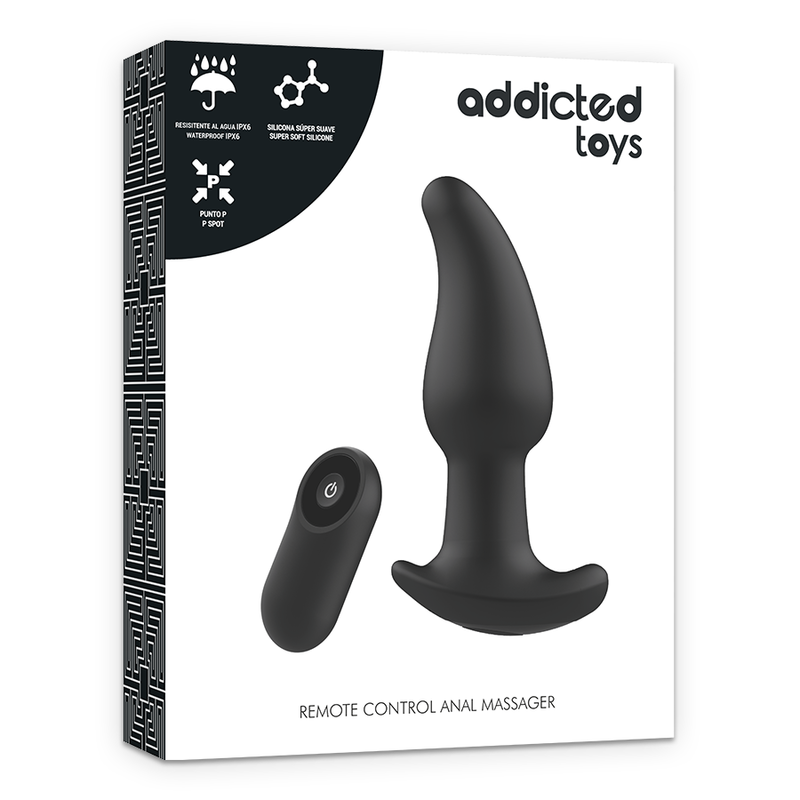 Addicted toys telecomando spina anale p-spot nero-4