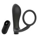 Anello pene con telecomando addicted toys plug anale nero ricaricabile-1