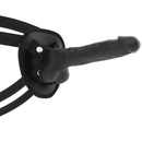 Cock miller imbracatura + silicone densita'' articolabile cocksil nero 19,5 cm-0