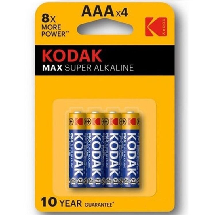 Batteria kodak max super alcalina aaa lr03 blister * 4-0