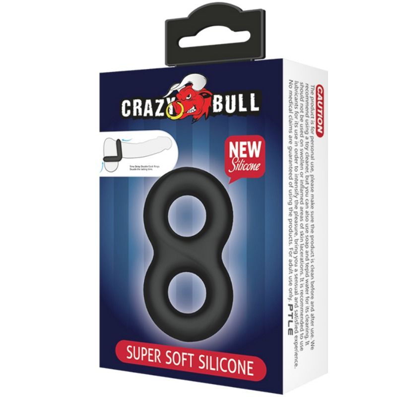 Crazy bull - anello doppio in silicone super morbido 2-5